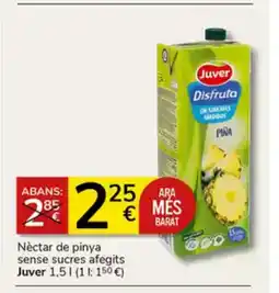 Supermercados Charter JUVER Néctar de pinya sense sucres afegits oferta