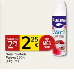 Supermercados Charter PULEVA Nata muntada oferta