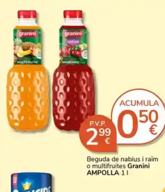 Supermercados Charter Beguda de nabius i raïm o multifruites Granini oferta