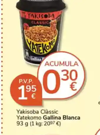 Supermercados Charter GALLINA BLANCA Yakisoba Clàssic oferta