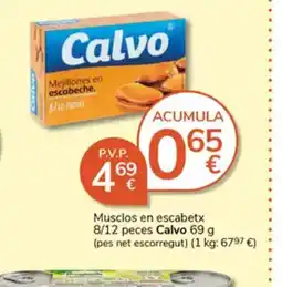 Supermercados Charter CALVO Mejillones en escabeche oferta