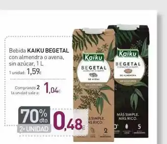 Condis Kaiku Begetal con almendra o avena sin azúcar bebida 1L oferta