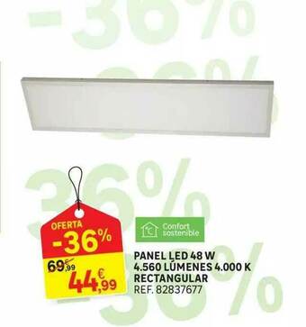 Leroy Merlin Panel Led 48 W 4.560 Lúmenes 4.000 K Rectangular oferta