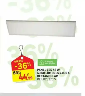 Leroy Merlin Panel Led 48 W 4.560 Lúmenes 4.000 K Rectangular oferta