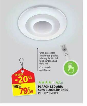 Leroy Merlin Plafón Led Aria 40 W 3.200 Lúmenes oferta