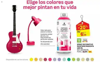 Leroy Merlin Spray Decorativo Montana Magenta 400 Ml oferta