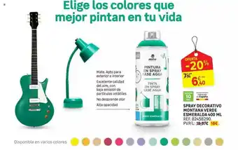 Leroy Merlin Spray Decorativo Montana Verde Esmerlada 400 Ml oferta