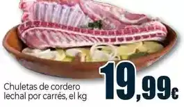 Unide Supermercados Chuletas de cordero lechal por carres oferta