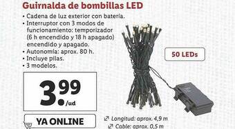 Lidl Guirnalda De Bombillas Led oferta