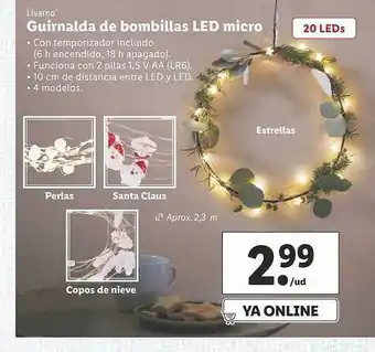 Lidl Livarno Guirnalda De Bombillas Led Micro oferta