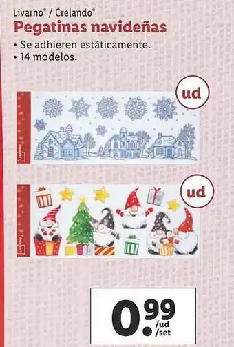 Lidl Livarno Crelando Pegatinas Navideñas oferta