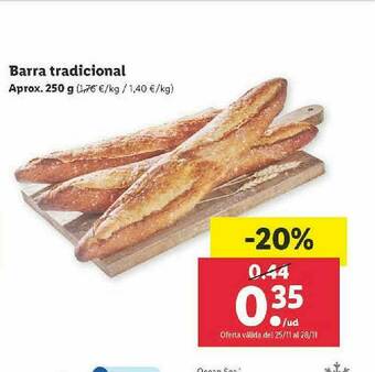 Lidl Barra Tradicional oferta