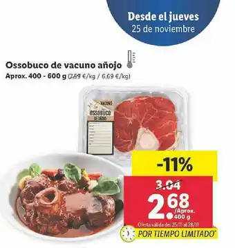 Ossobuco De Vacuno Añojo