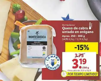 Lidl Montesdeoca Quesoi De Cabra Untado En Orégano oferta