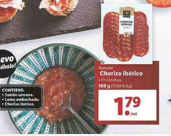 Lidl Realvalle Chorizo Ibérico oferta