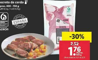 Lidl Secreto De Cerdo oferta