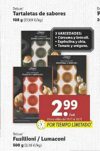 Lidl Deluxe Tartaletas De Sabores oferta