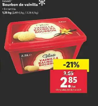 Lidl Gelatelli Bourbon De Vainilla oferta