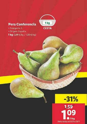 Lidl Pera Conferencia oferta