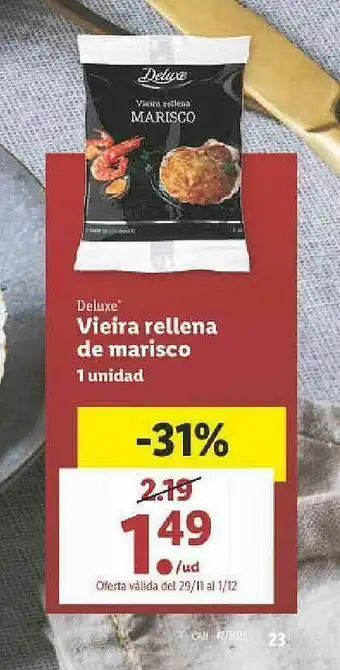 Lidl Deluxe Vieira Rellena De Marisco oferta