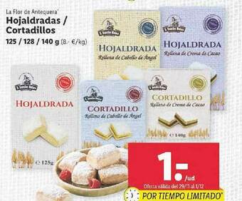 Lidl La Flor De Antequera Hojaldradas Cortadillos oferta