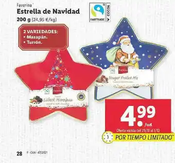 Lidl Favorina Estrella De Navidad oferta