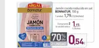 Condis Argal Bonnatur Jamón cocido reducido en sal 100g oferta
