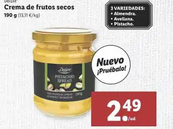 Lidl Deluxe Crema De Frutos Secos oferta