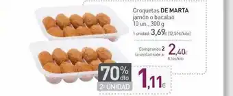 Condis De Marta jamón o bacalao croquetas 10un. 300g oferta