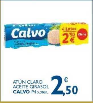 Supermercados La Despensa Calvo Atún Claro Aceite Girasol P4 oferta