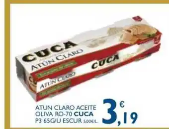 Supermercados La Despensa Cuca Atun Claro Aceite Oliva RO-70 P3 65g/u oferta