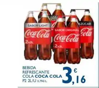 Supermercados La Despensa Coca Cola Bebida Refrescante Cola P2 2L/u oferta