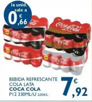 Supermercados La Despensa Coca Cola Bebida Refrescante Cola Lata P12 330ml/u oferta
