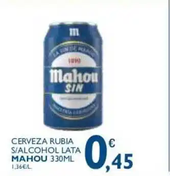 Supermercados La Despensa Mahou Cerveza Rubia S/Alcohol Lata 330ml oferta