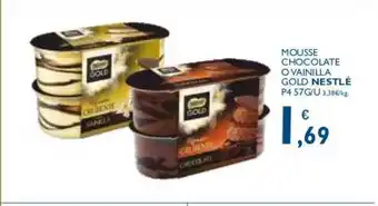 Supermercados La Despensa Nestlé Mousse Chocolate O Vainilla Gold P4 57g/u oferta