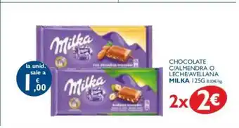 Supermercados La Despensa Milka Chocolate C/Almendra O Leche/Avellana 125g oferta