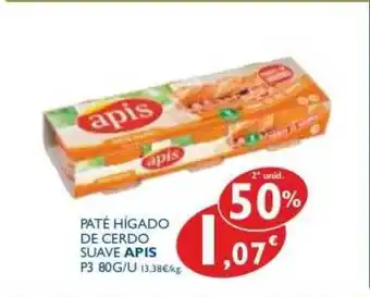 Apis Paté Hígado De Cerdo Suave P3 80g/u