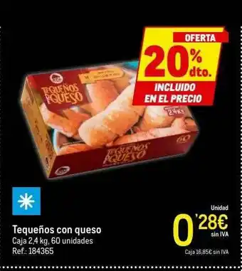 Makro 20% Dto. Tequeños Con Queso oferta