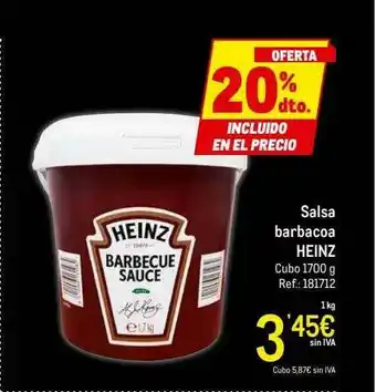 Makro 20% Dto. Salsa Barbacoa Heinz oferta