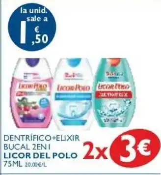 Supermercados La Despensa Licor Del Polo Dentrífico + Elixir Bucal 2en1 75ml oferta