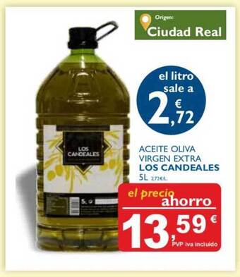Supermercados La Despensa Los Candeales Aceite Oliva Virgen Extra 5L oferta