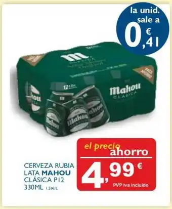 Supermercados La Despensa Mahou Clásica Cerveza Rubia Lata P12 330ml oferta