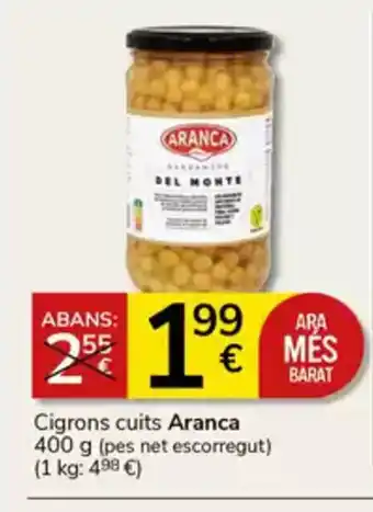 Supermercados Charter ARANCA Cigrons cuits oferta