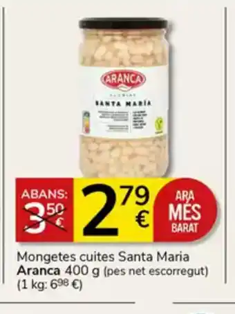 Supermercados Charter ARANCA Mongetes cuites Santa Maria oferta