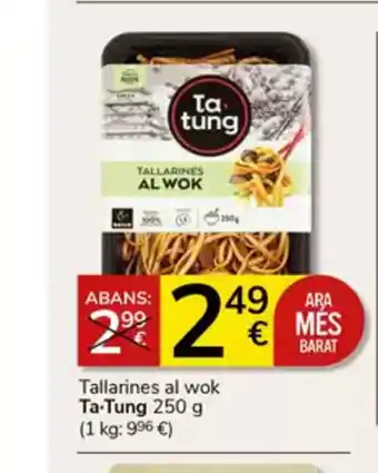 Supermercados Charter TA TUNG Tallarines al wok oferta