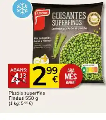 Supermercados Charter FINDUS Pèsols superfins oferta