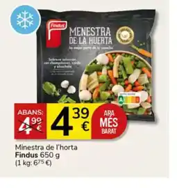 Supermercados Charter FINDUS Minestra de l'horta oferta