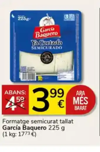 Supermercados Charter GARCIA BAQUERO Formatge semicurat tallat oferta