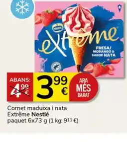 Supermercados Charter Cornet maduixa i nata Extrême oferta