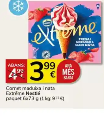 Supermercados Charter Cornet maduixa i nata Extrême oferta